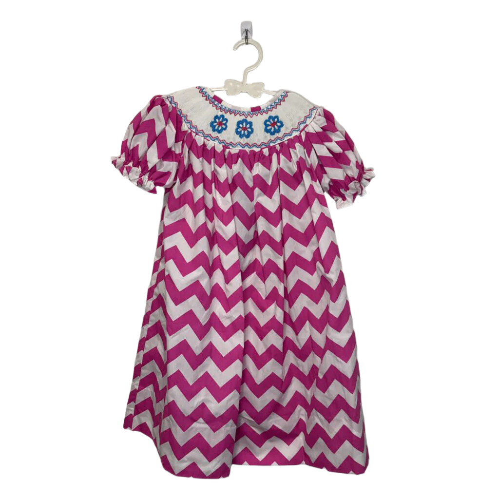 Ruffle Sleeve Smocked Dress / Flowers