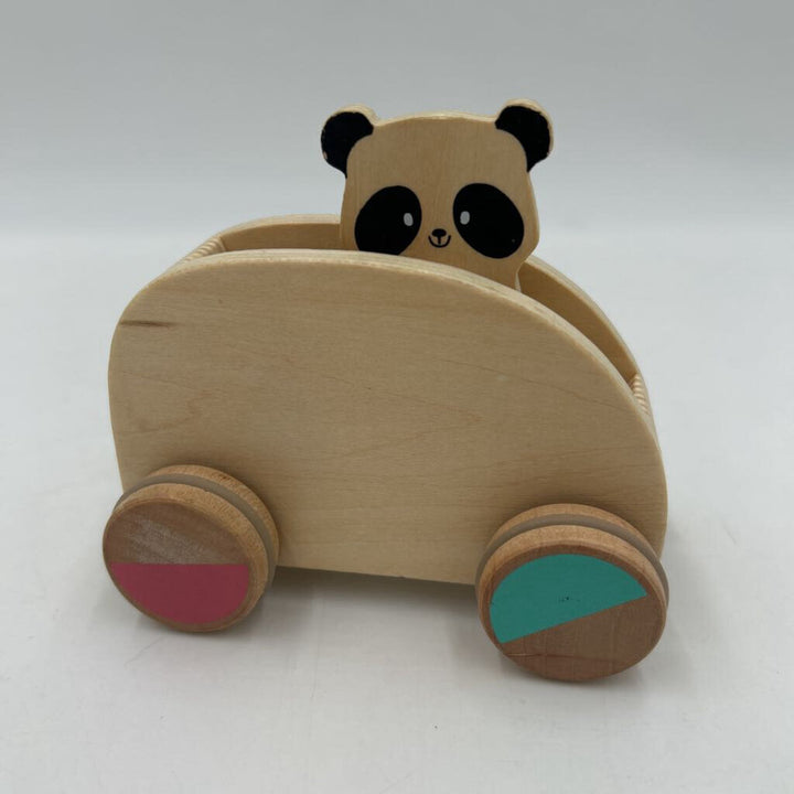 Pull Back Wooden Car / Panda