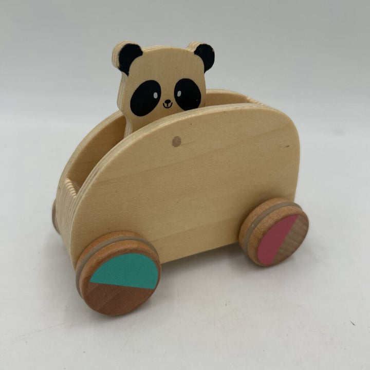 Pull Back Wooden Car / Panda