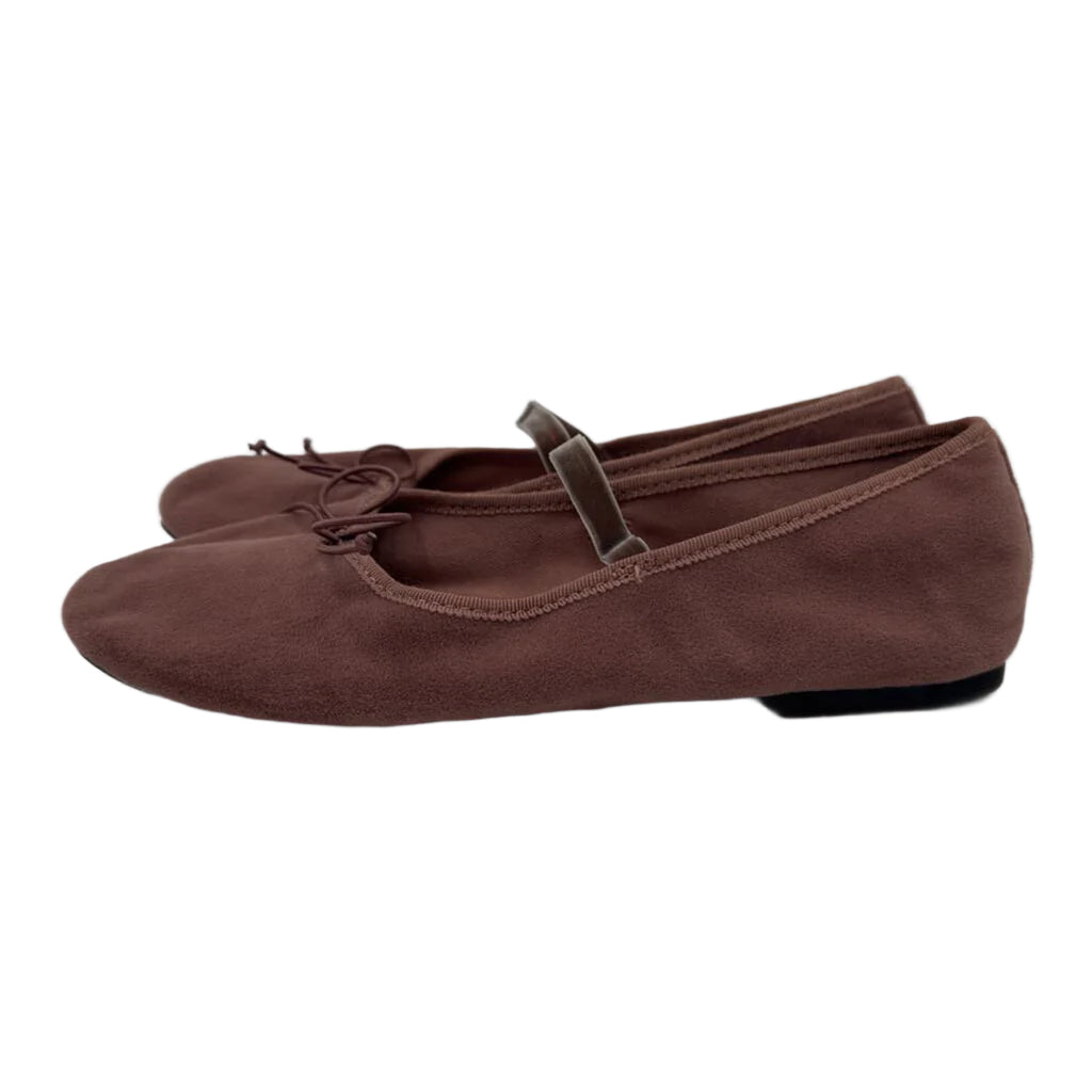 Suede Elastic Band Dress Flat Shoes