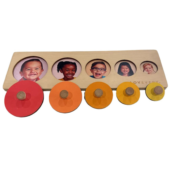 Wooden Circle Face Puzzle