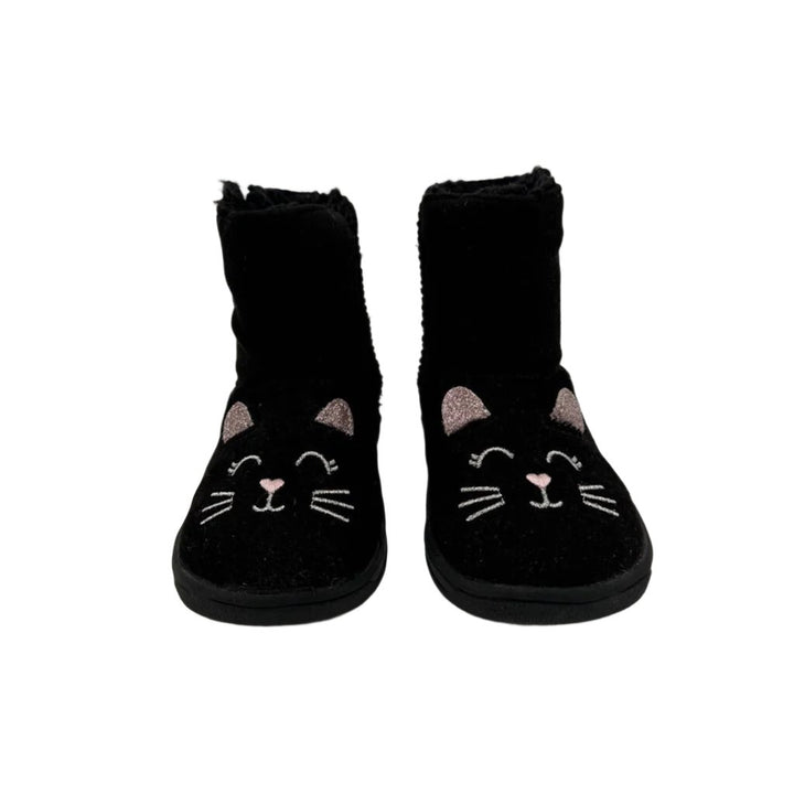 Fleece Lined Velcro Boots / Cat Face