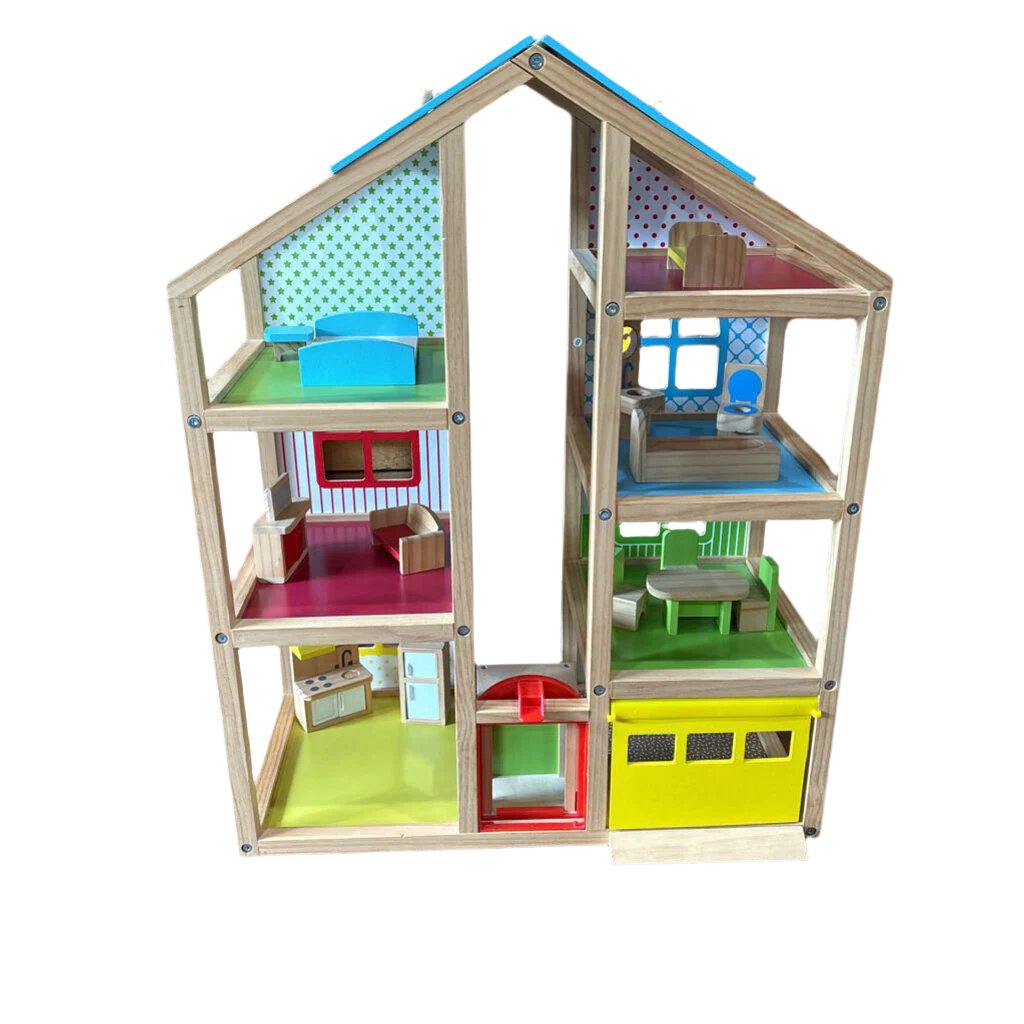 Hi-Rise Wooden Dollhouse