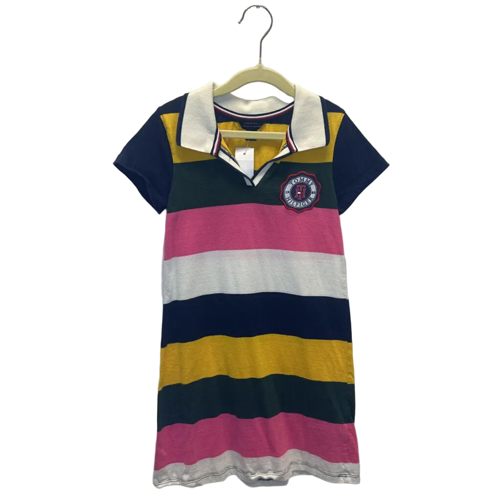 SS Collared Cotton Dress / Striped