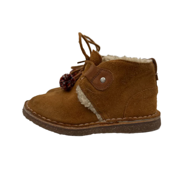 Lace Up Suede Booties