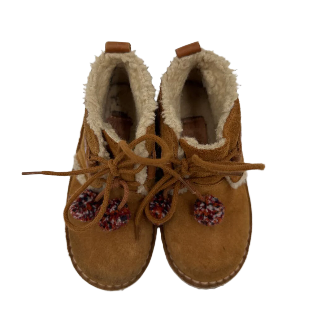 Lace Up Suede Booties