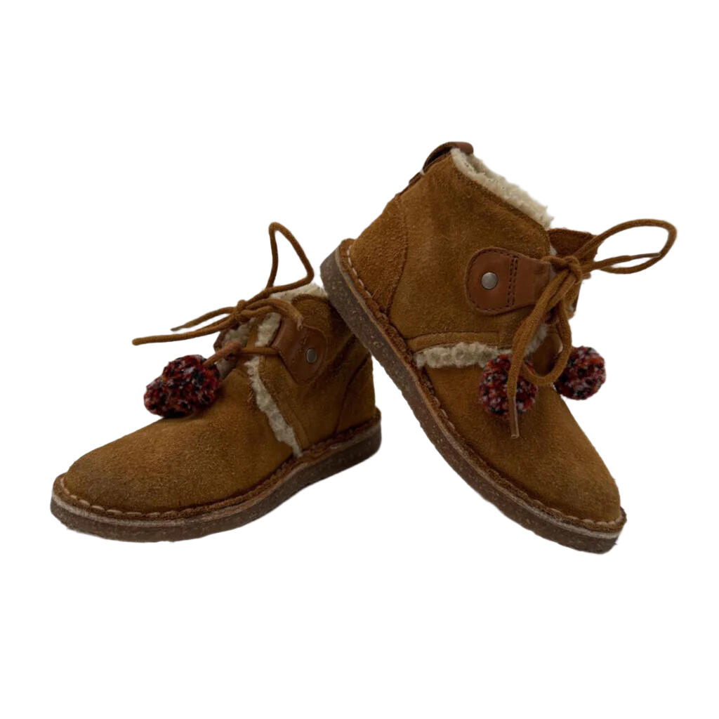 Lace Up Suede Booties