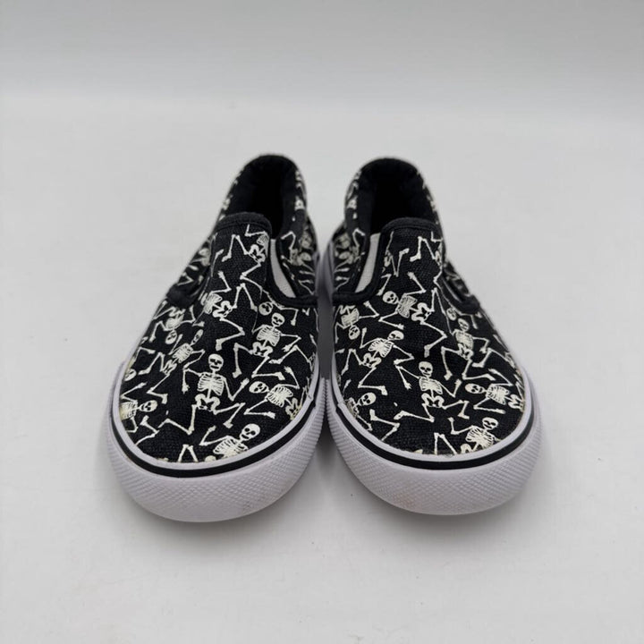 Slip On Halloween Tennis Shoes / Skeletons