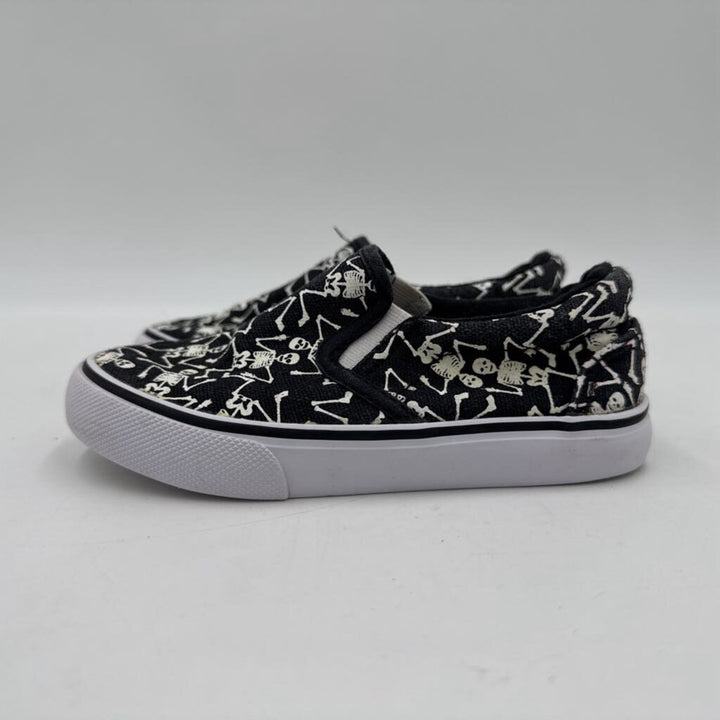 Slip On Halloween Tennis Shoes / Skeletons