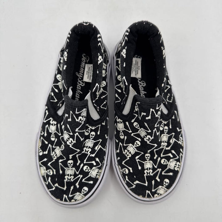 Slip On Halloween Tennis Shoes / Skeletons