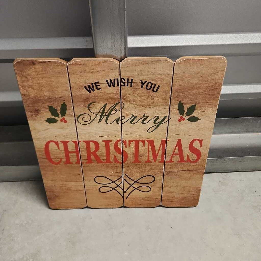 We Wish You Merry Christmas Wooden Sign