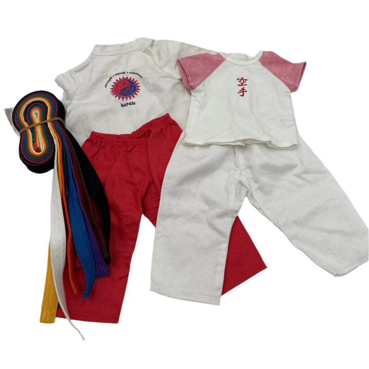 Doll Karate Outfit + Belts