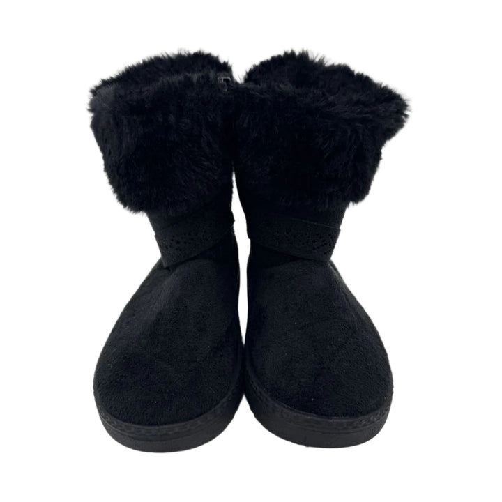 Zip Up Faux Fur Covered Ankle Boot