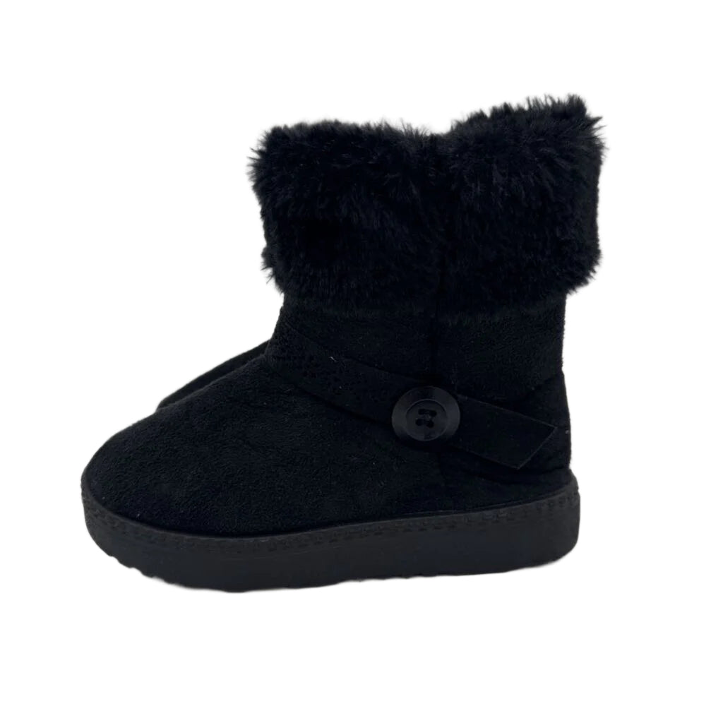 Zip Up Faux Fur Covered Ankle Boot