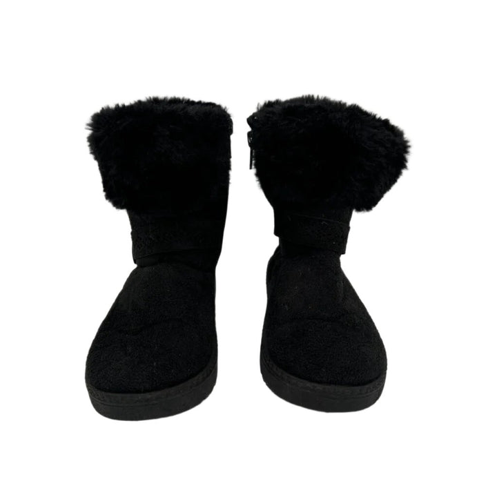 Zip Up Faux Fur Covered Ankle Boot