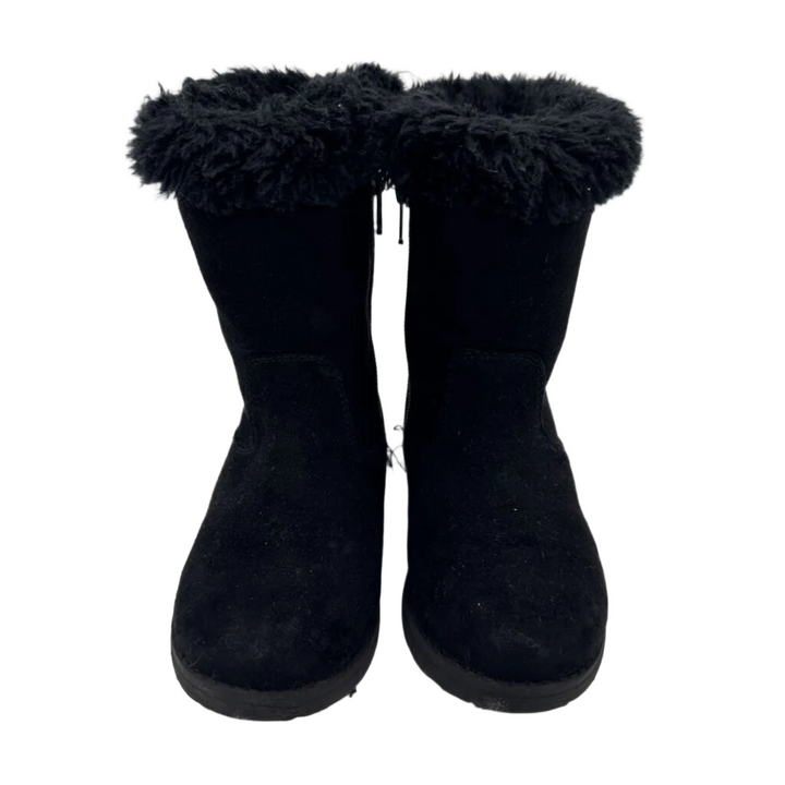Zip Up Faux Fur Tall Ankle Boot