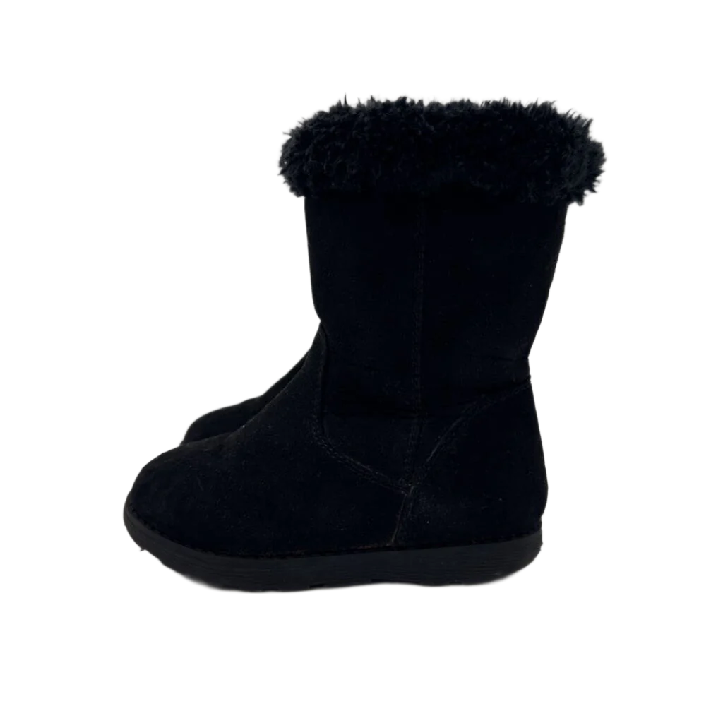 Zip Up Faux Fur Tall Ankle Boot