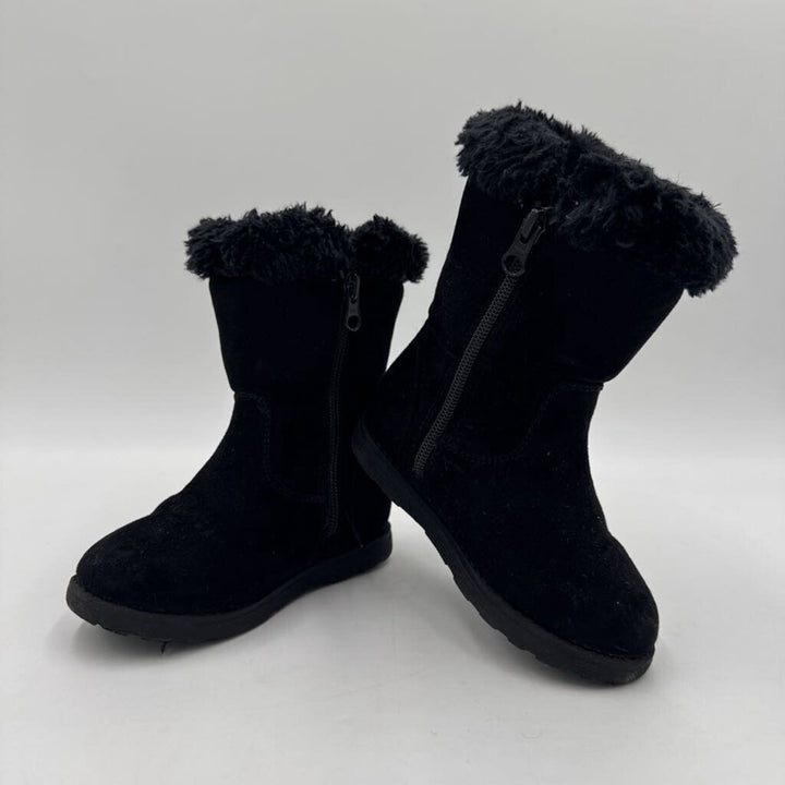 Zip Up Faux Fur Tall Ankle Boot