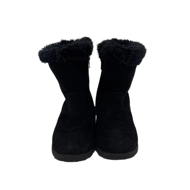 Zip Up Faux Fur Tall Ankle Boot