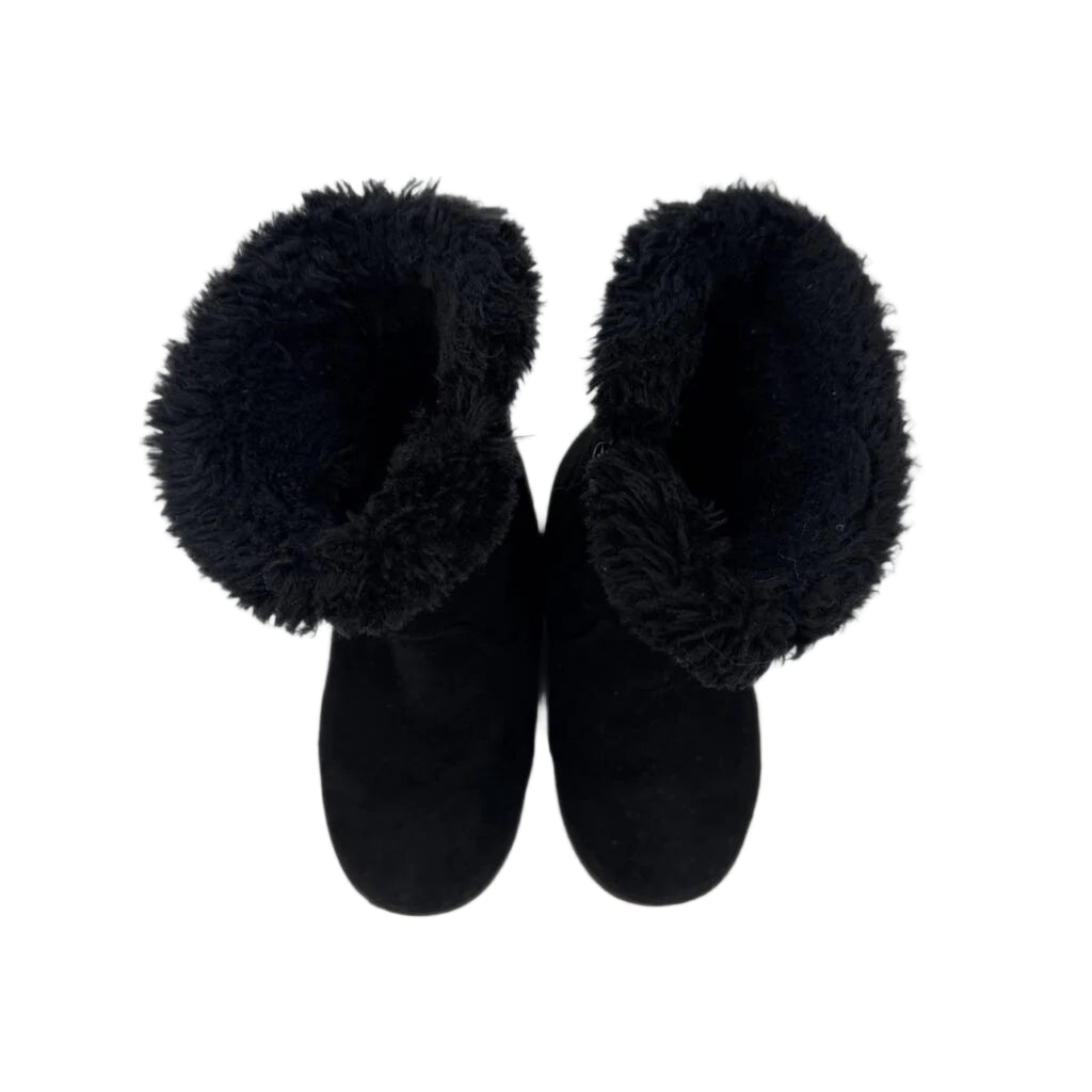 Zip Up Faux Fur Tall Ankle Boot