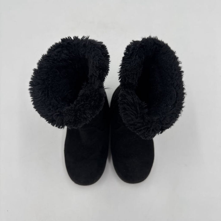 Zip Up Faux Fur Tall Ankle Boot