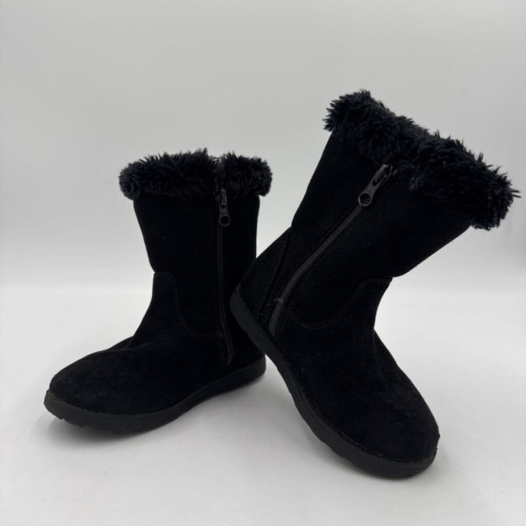 Zip Up Faux Fur Tall Ankle Boot