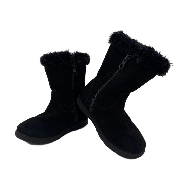 Zip Up Faux Fur Tall Ankle Boot