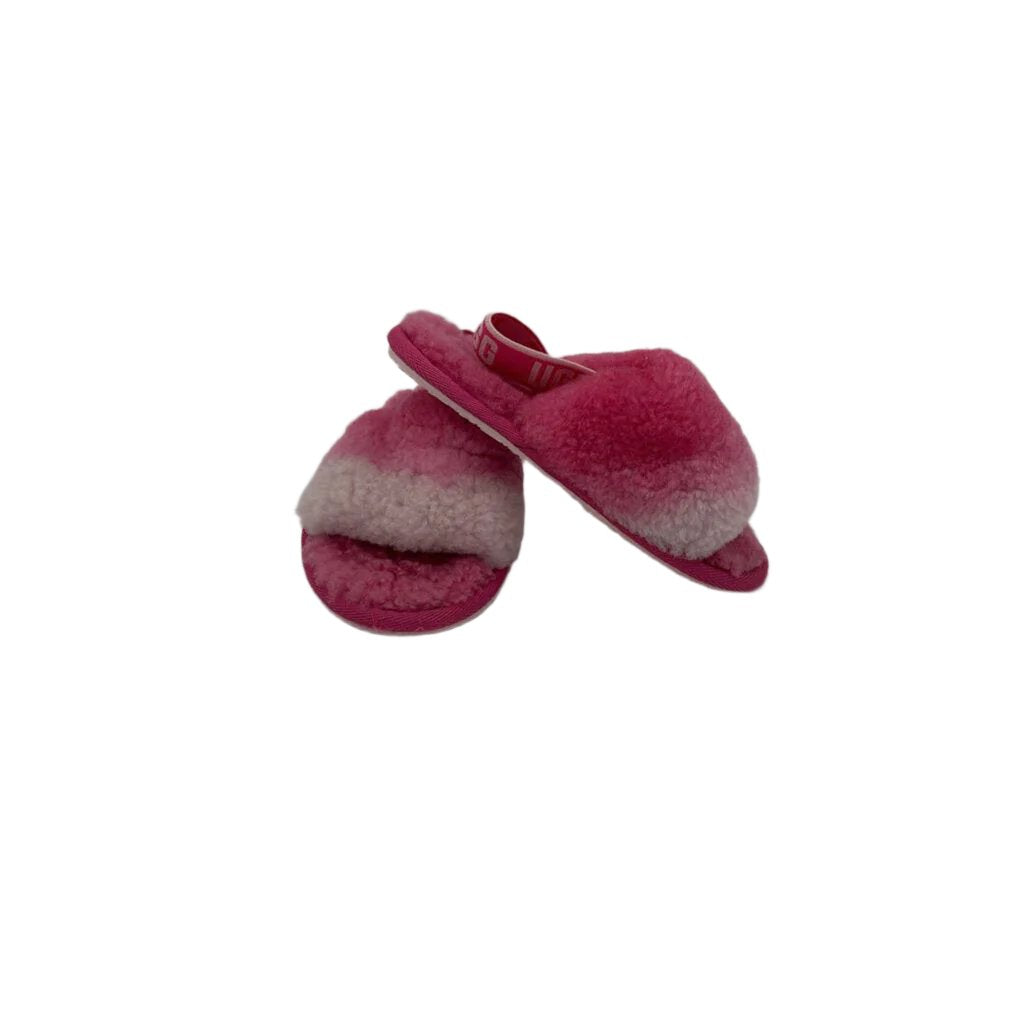 Fleece Open Toe House Slippers