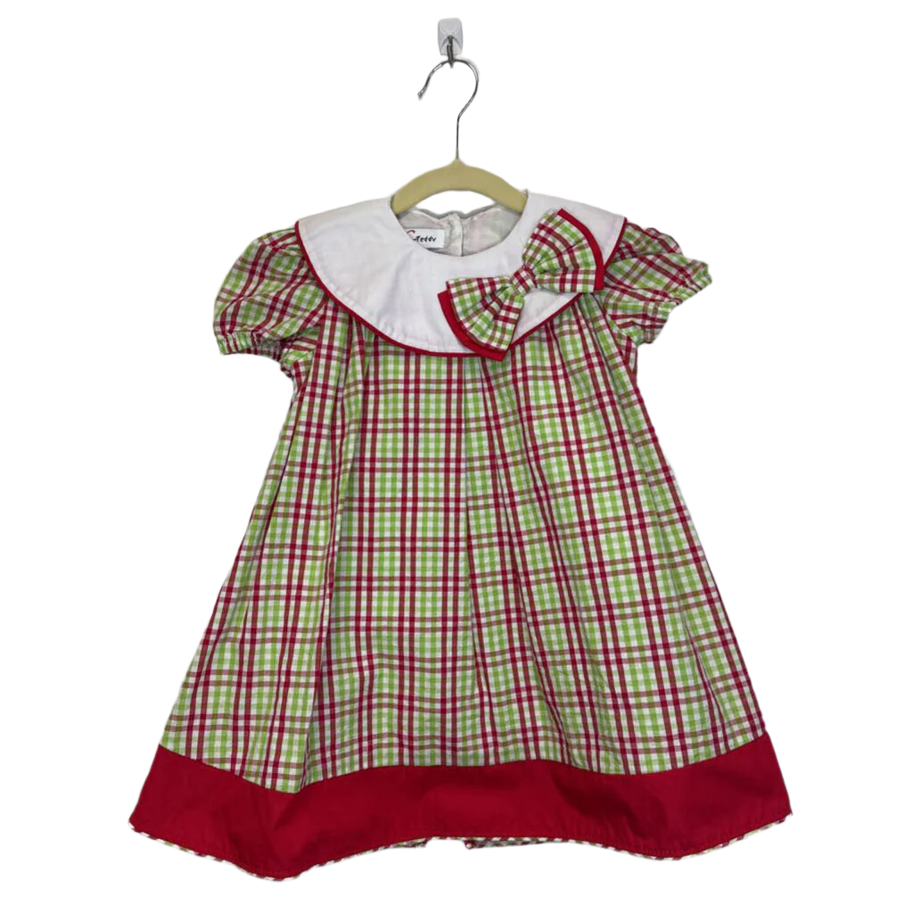 Large Collar Plaid Dress