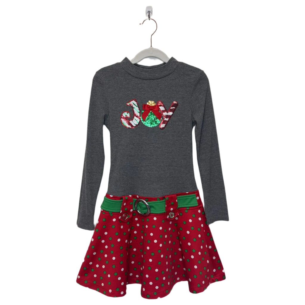LS Cotton Dress / JOY in Sequins