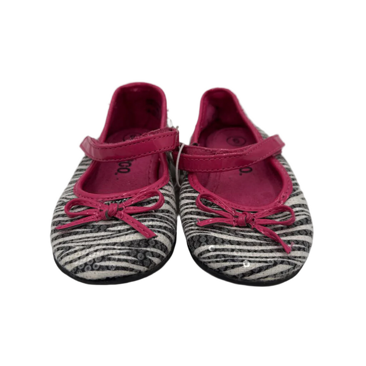 Sequin Zebra Print Dress Flats
