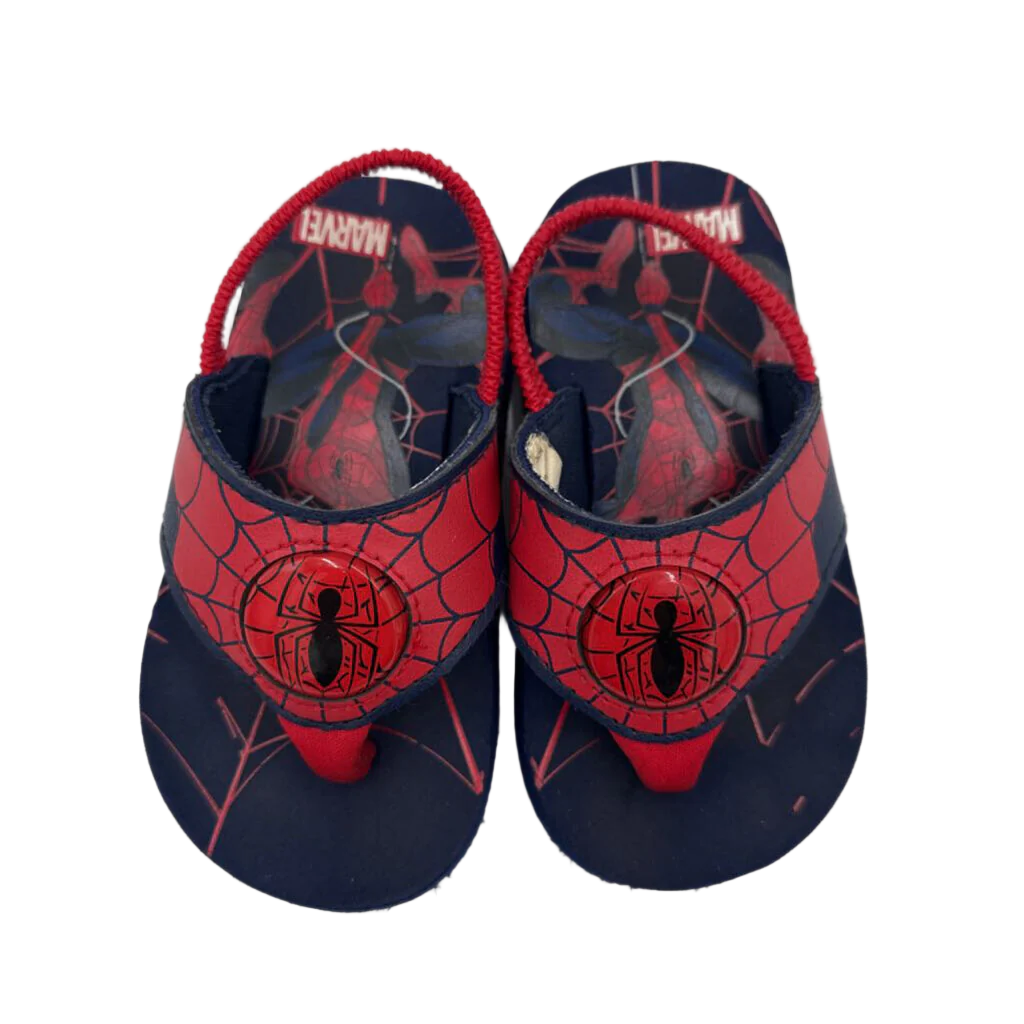 Elastic Back Strap Flip Flops / Spiderman