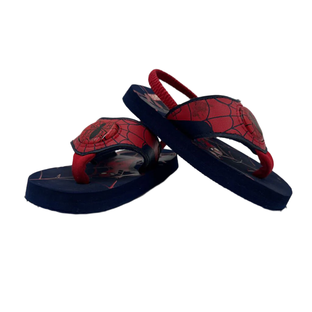 Elastic Back Strap Flip Flops / Spiderman