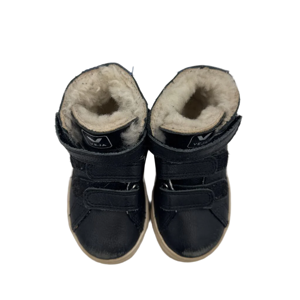 Velcro Fleece Lined High Top Shoes