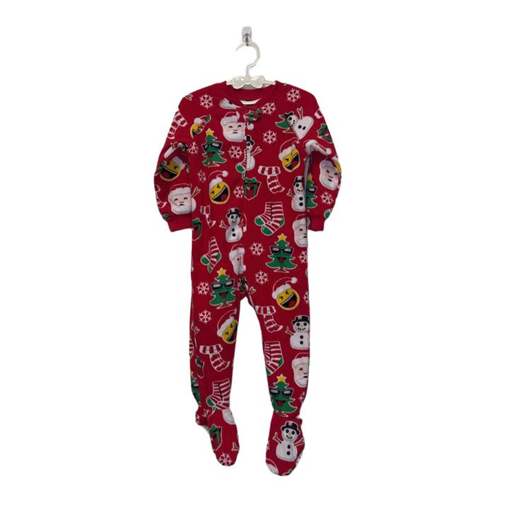 LS Fleece Footed Onesie / Christmas