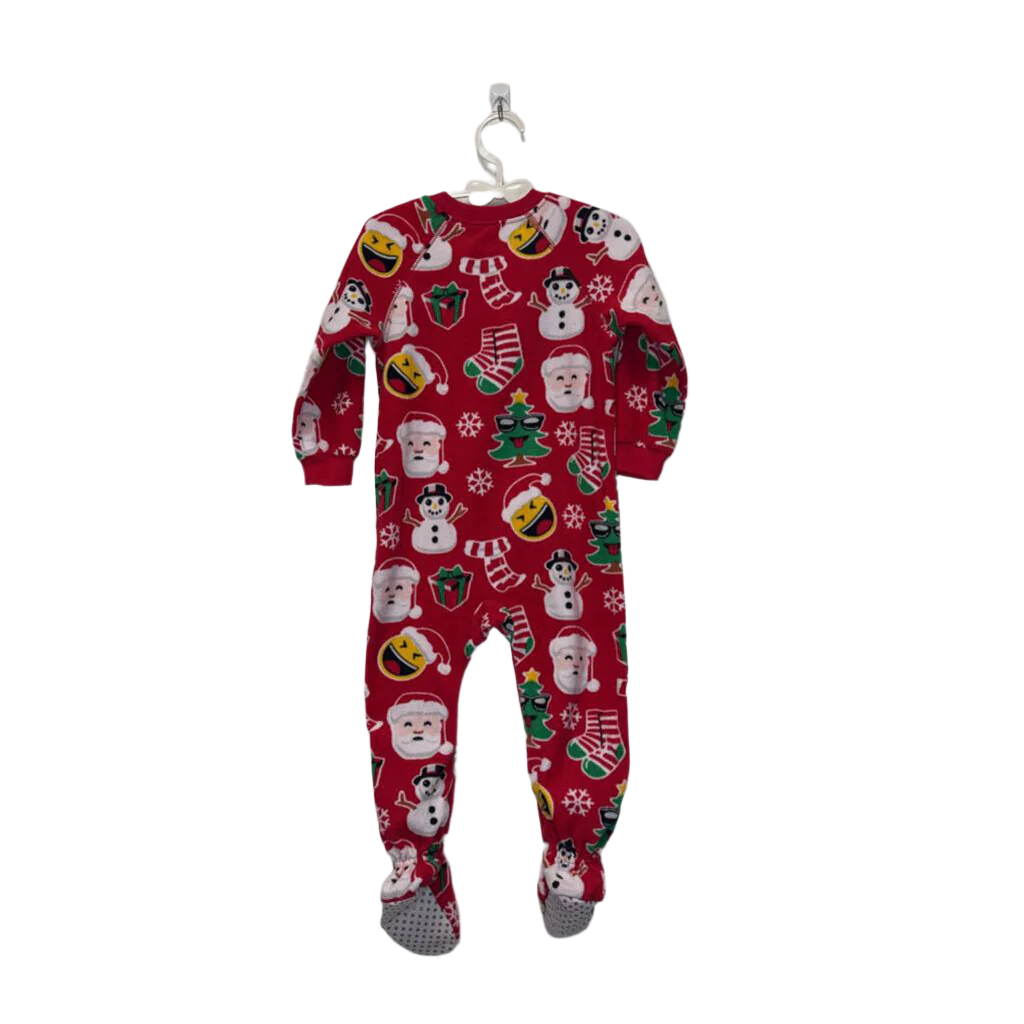 LS Fleece Footed Onesie / Christmas