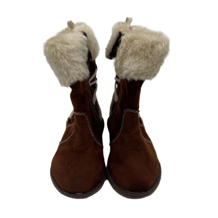 Tall Fleece Line Suede Zip Up Boots