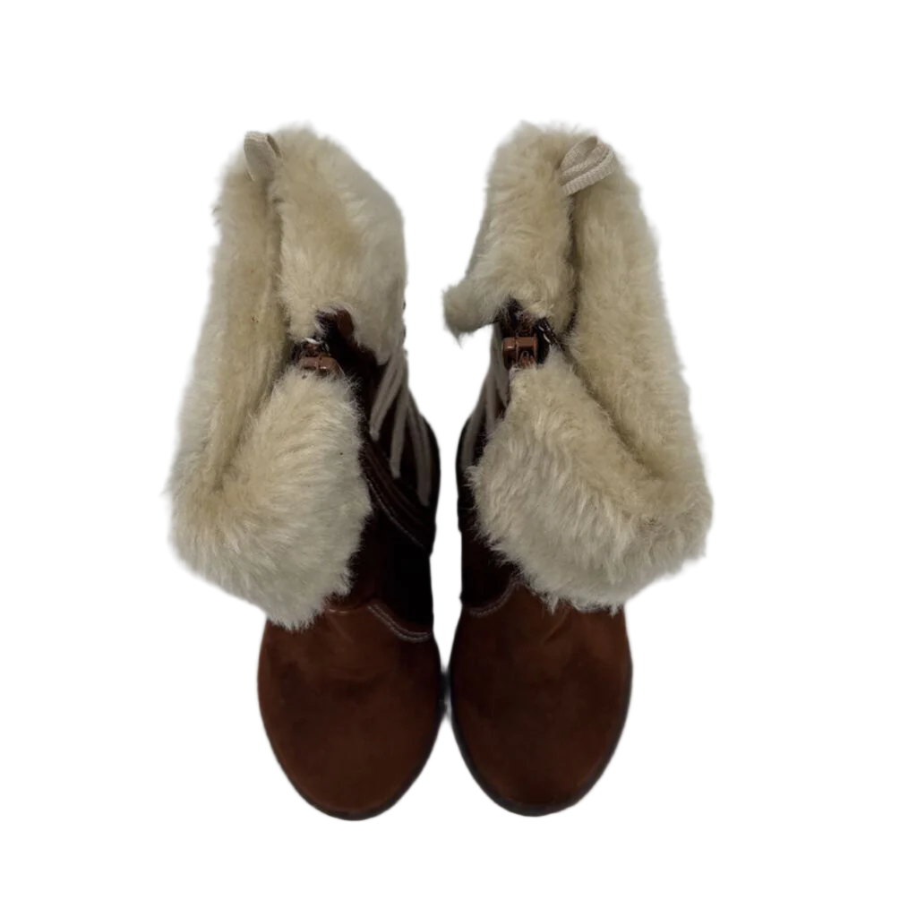 Tall Fleece Line Suede Zip Up Boots