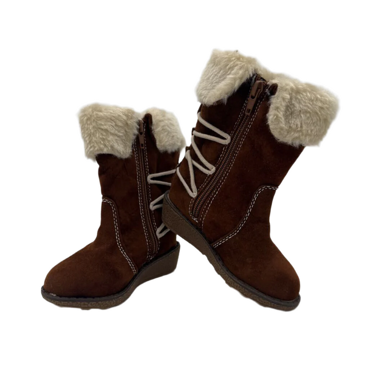 Tall Fleece Line Suede Zip Up Boots