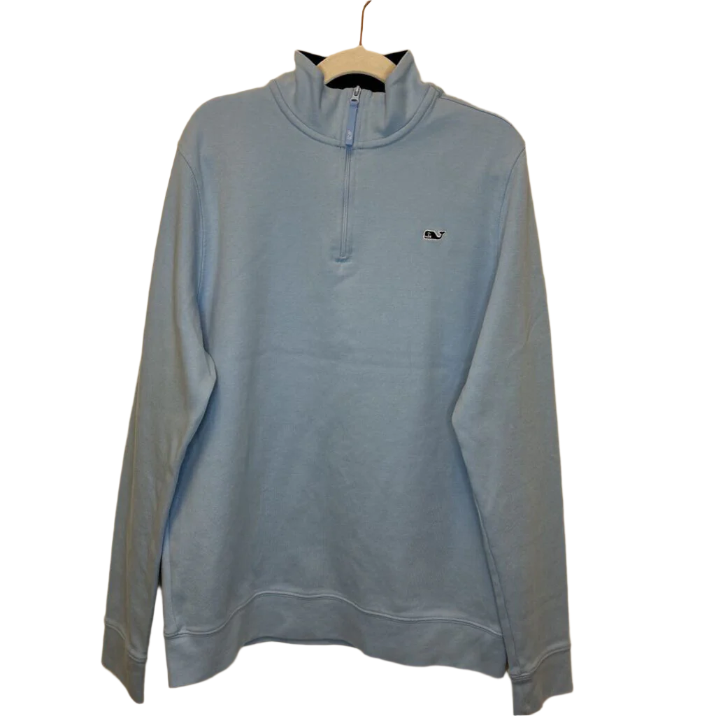 Qtr Zip LS Striped Pullover Sweater