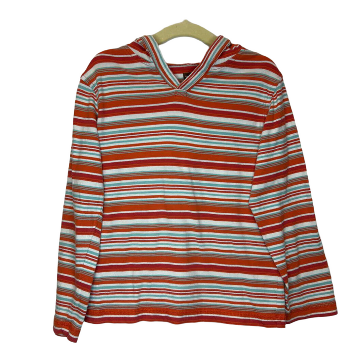 LS Striped Hooded Shirt