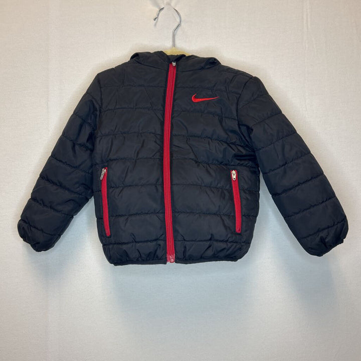 Hooded Zip Up Puffer Jacket / Swoosh