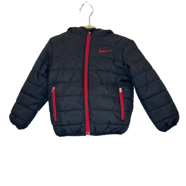 Hooded Zip Up Puffer Jacket / Swoosh