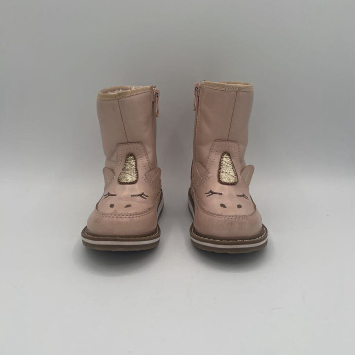 Zip Up Fleece Lined Boots / Unicorn