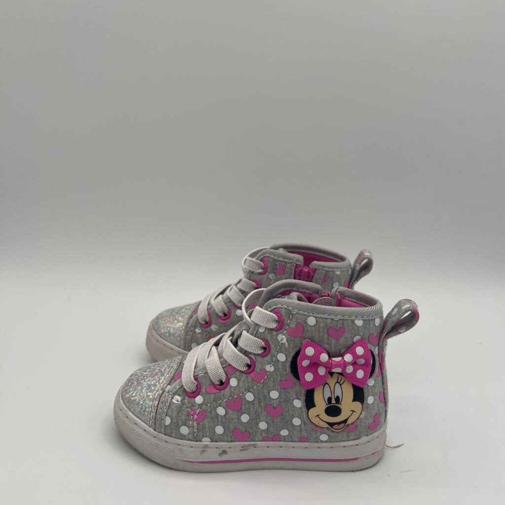 Zip Up + Velcro High Tops / Minnie