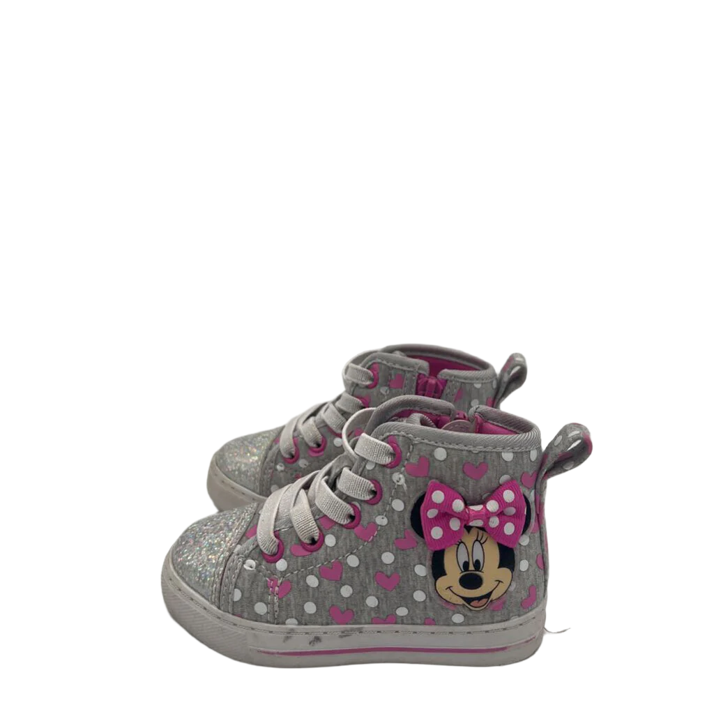 Zip Up + Velcro High Tops / Minnie