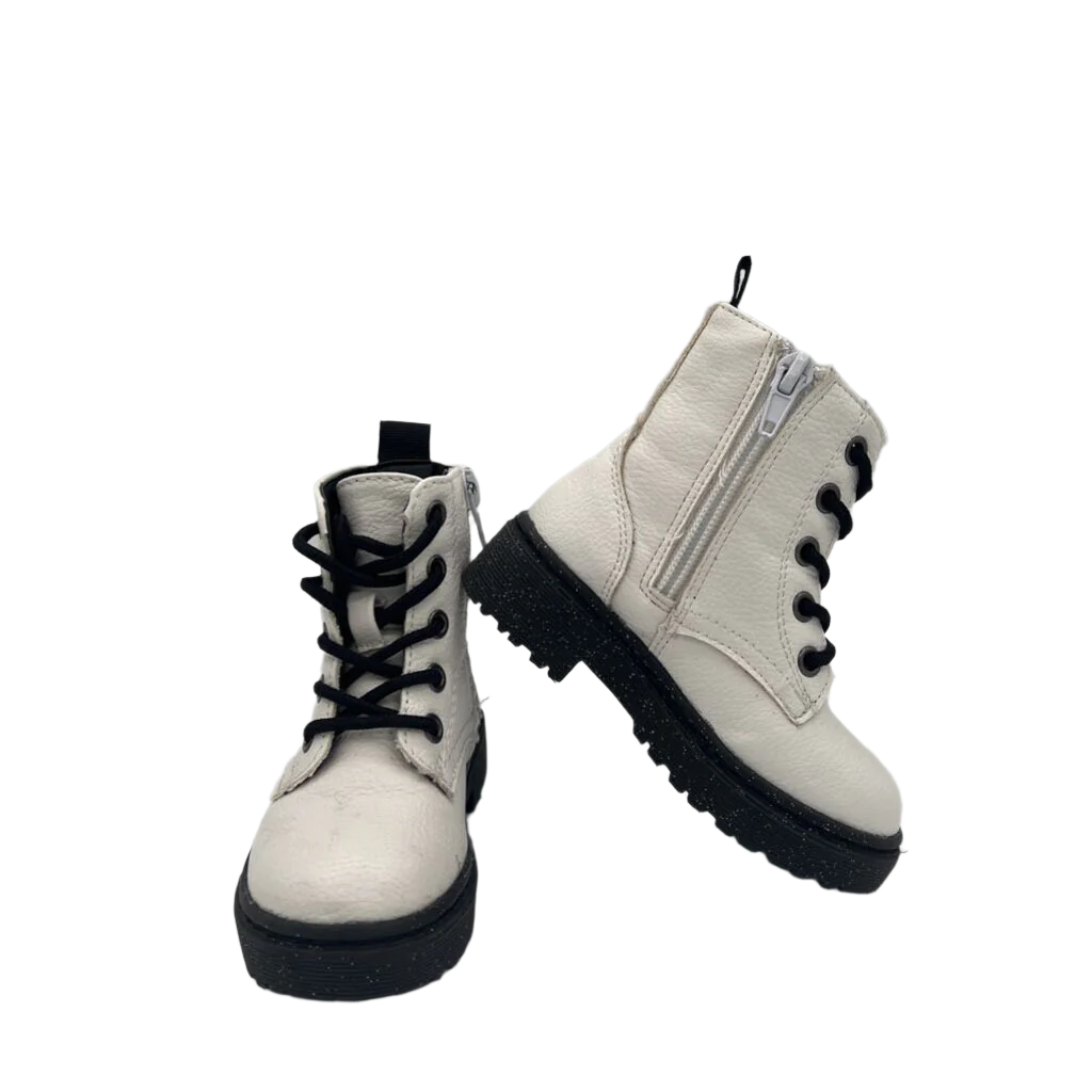 Zip Up + Lace Up High Tops Boots