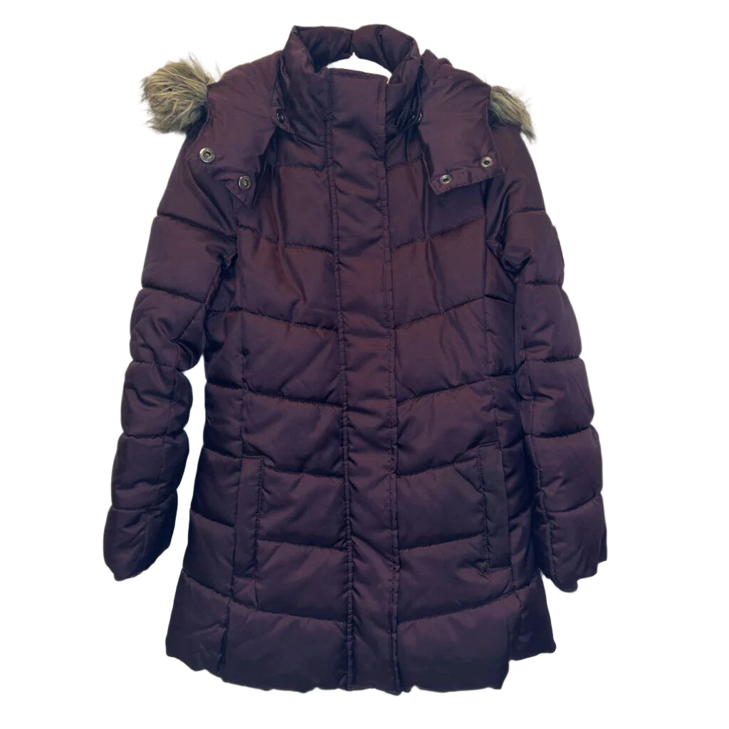 Zip Up Puffer Coat / Removable Hood