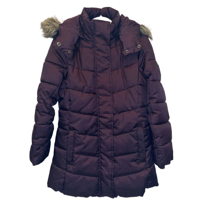 Zip Up Puffer Coat / Removable Hood