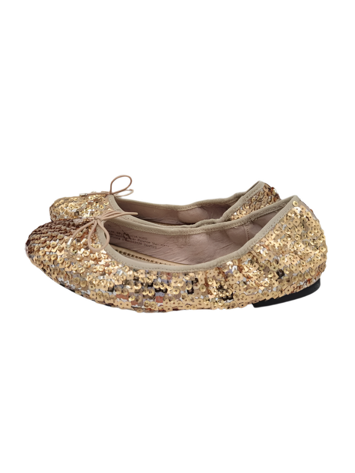 Glittery Gold Flats